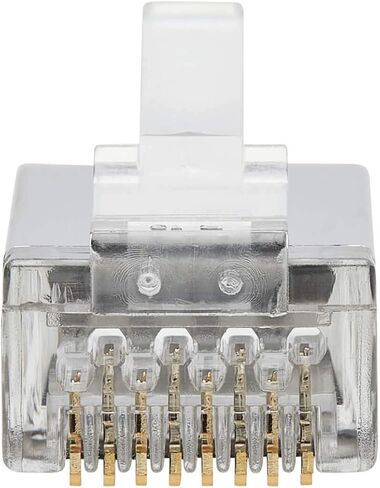 Tripp Lite CA6 RJ45 PASS-ORUGHT UTP Modular Plug 100 Pack (N232-100-UTP) in Saudi Arabia