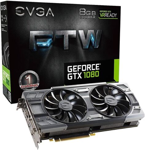 EVGA Geforce GTX 1080 FTW Gaming ACX 3.0 ، 8GB GDDR5X ، RGB LED ، مروحة 10 سم ، 10 مراحل طاقة ، BIOS مزدوجة ، بطاقة DX12 OSD (PXOC) بطاقة الرسومات 08G-P4-6286-KR (متجددة) in Saudi Arabia
