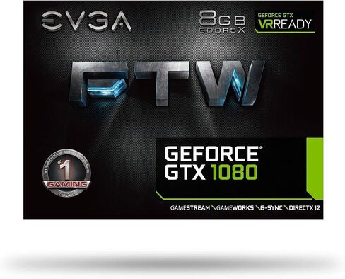EVGA Geforce GTX 1080 FTW Gaming ACX 3.0 ، 8GB GDDR5X ، RGB LED ، مروحة 10 سم ، 10 مراحل طاقة ، BIOS مزدوجة ، بطاقة DX12 OSD (PXOC) بطاقة الرسومات 08G-P4-6286-KR (متجددة) in Saudi Arabia
