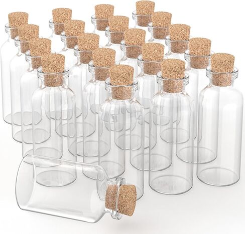 Axe Sickle 32 Pcs 30 mL Cork Stopper Glass Bottles 1 Ounce Transparent Glass Bottles in Kuwait