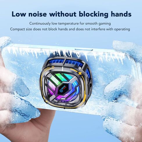 Magnetic Phone Cooler, 5000RPM Semiconductor 20°C Active Cooling, Magnetic Mount for Gaming Phones, Tablets, 5V2A Rapid Chill Tech & RGB Lighting in Saudi Arabia