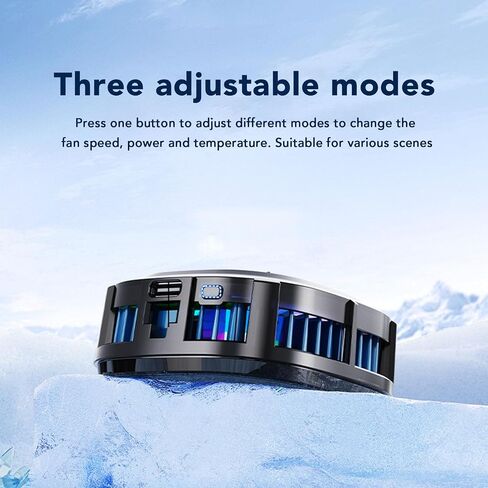Magnetic Phone Cooler, 5000RPM Semiconductor 20°C Active Cooling, Magnetic Mount for Gaming Phones, Tablets, 5V2A Rapid Chill Tech & RGB Lighting in Saudi Arabia