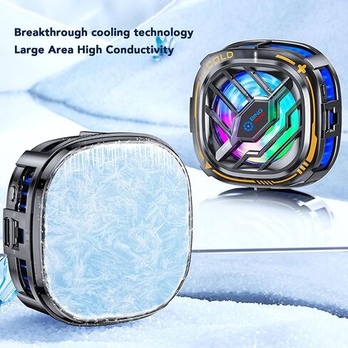 Magnetic Phone Cooler, 5000RPM Semiconductor 20°C Active Cooling, Magnetic Mount for Gaming Phones, Tablets, 5V2A Rapid Chill Tech & RGB Lighting in Saudi Arabia