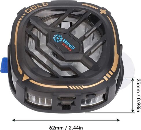 Magnetic Phone Cooler, 5000RPM Semiconductor 20°C Active Cooling, Magnetic Mount for Gaming Phones, Tablets, 5V2A Rapid Chill Tech & RGB Lighting in Saudi Arabia