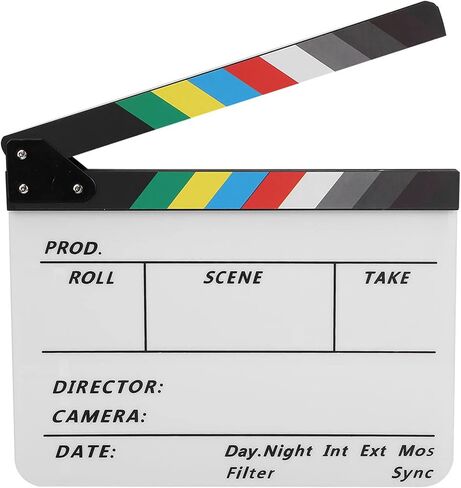 فيلم فيلم ، مخرج أكريليك المشهد Clapperboard TV Movie Board Board Film Cut Prop Acrylic Movie Mavers in Saudi Arabia