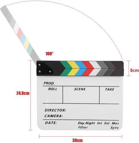 فيلم فيلم ، مخرج أكريليك المشهد Clapperboard TV Movie Board Board Film Cut Prop Acrylic Movie Mavers in Saudi Arabia