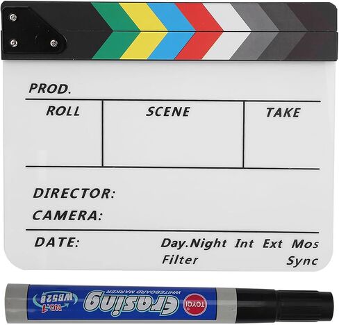 فيلم فيلم ، مخرج أكريليك المشهد Clapperboard TV Movie Board Board Film Cut Prop Acrylic Movie Mavers in Saudi Arabia