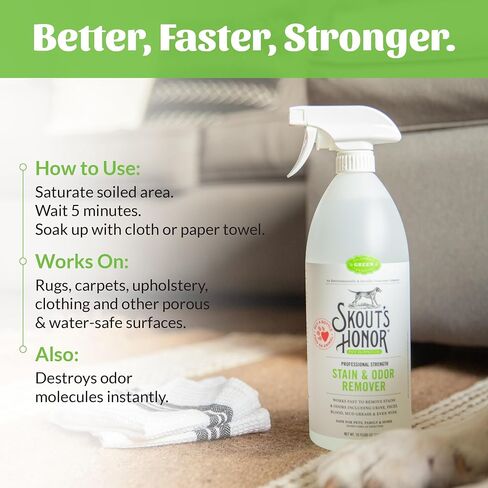 SKOUT'S HONOR: Stain & Odor Severe Mess - Advanced Formula DOG 35 oz. - NEW in Saudi Arabia