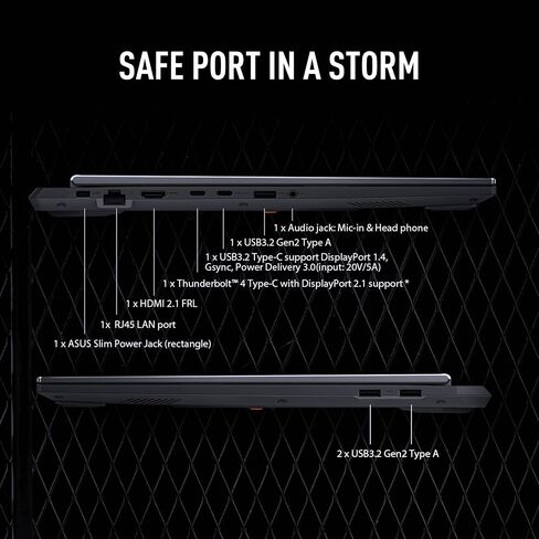 ASUS TUF Gaming F16 Laptop ، NVIDIA RTX 5060 (BEAT RTX 4070) ، Intel 14th Core I7-14650HX ، 16 "1920x1200 FHD + 165Hz Anti-Glare LCD ، WIFI 6E ، 64 GB DDR5 ، 2 TB SSD + 1 TB UFD in Saudi Arabia