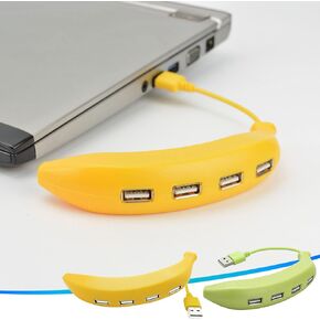 Generic USB Hub,USB Splitter, 4-Port USB Hub, 1 in 4 Mini USB Banana Hub, 1 in 4 Out USB Expander for Charging/Data Sync Compatible with PC, Laptop, PS4 (1pcs-Green) in Saudi Arabia