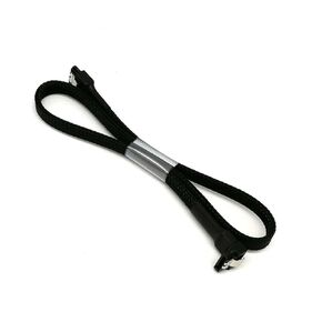 Sleeved 6GB/s Data SATA 3.0 90 Degree Angle High Speed Sata III Cable Cord with Locking Latch for Hard Drives(45cm,Carbon) in Saudi Arabia