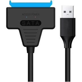 إلى USB 3.0/2.0 كابل تصل إلى 6 جيجابت في الثانية لمدة 2.5 بوصة خارجي محرك الأقراص الثابتة SSD SATA 3 22 دبوس محول USB 3.0 إلى SATA III سلك (USB 2.0) in Saudi Arabia