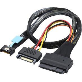 A35M-Gen5 MCIO Slimline SFF-8654 4I to S/AS 8639 U.2 Adapter Cord + 15P SATA Power Cord Converter Wire Cord in Saudi Arabia