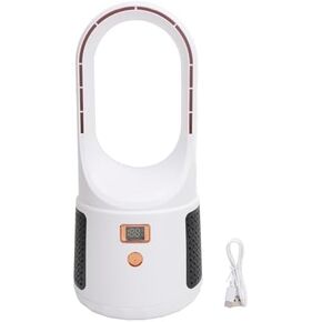 Bladeless Tower Fan,USB Desk Fan Portable Standing Fans,6 Speeds Wind Easy Clean,Quiet Portable Bladeless Cooling Fan with LED Display for Home Bedroom Office (Black) in Kuwait