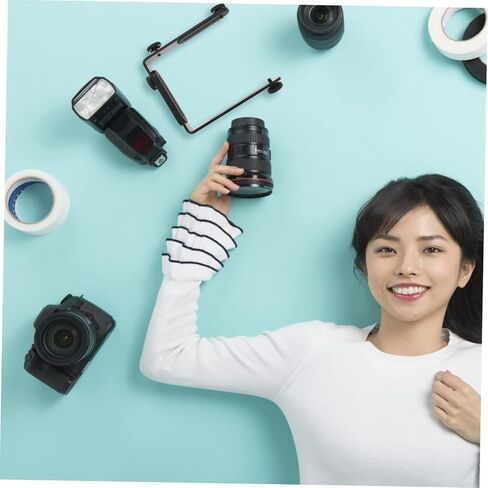 قوس معدني مزدوج الشكل لملحقات تصوير مصباح فلاش DSLR كاميرا الفيديو مع سطح غير لامع لقطاع اللقطات الطبيعية والمناظر الطبيعية in Kuwait