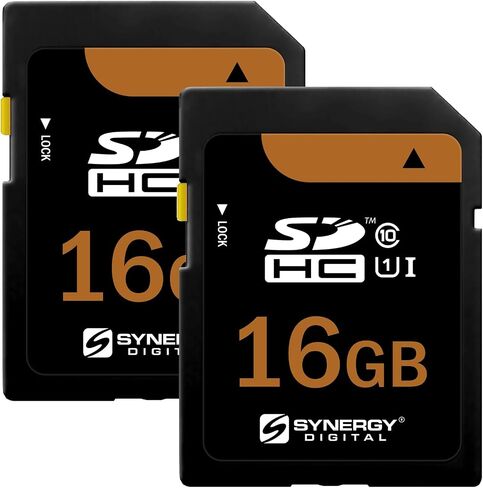 Synergy Digital 16GB Secure Digital SDHC UHS-I Memory Cards, Compatible with Canon PowerShot ELPH 110 Digital Camera - Class 10, U1, 95MB/s, 300 Series - Pack of 2 in Saudi Arabia