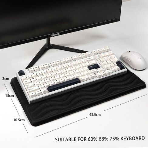Keyboard Stand with Wrist Rest, Ergonomic Keyboard Pad,Comfort & Support for Typing and Gaming,Reduces Fatigue (Black) in Saudi Arabia