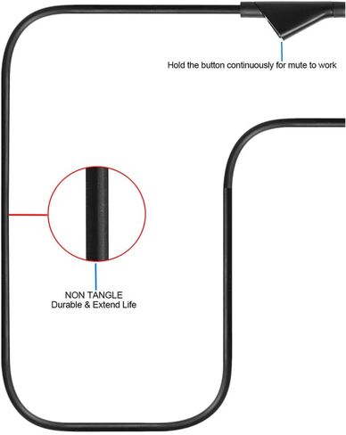 6.56ft/2m 3.5mm Mute Earphone Audio Cable for Astro A10 A40 Gaming Headphone Headset Accessory in Saudi Arabia