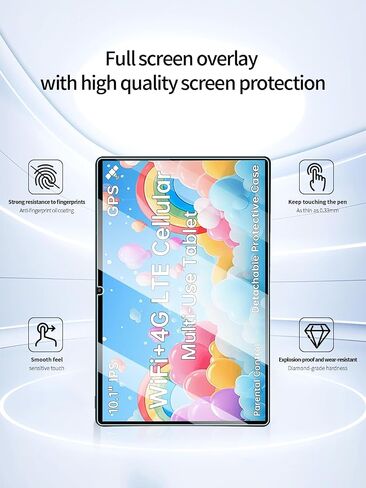 واقي الشاشة لـ HAOVM G12BL Android Tablet 10 بوصة الكمبيوتر اللوحي ، مضاد للخلع 9H صلبة اللمس حساس 2.5D الحواف الدائرية خالية من التثبيت سهلة التثبيت ، 2 عبوة. in Kuwait