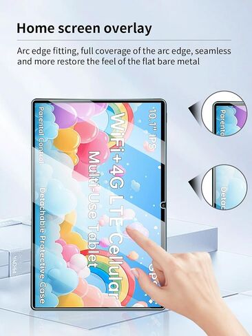 واقي الشاشة لـ HAOVM G12BL Android Tablet 10 بوصة الكمبيوتر اللوحي ، مضاد للخلع 9H صلبة اللمس حساس 2.5D الحواف الدائرية خالية من التثبيت سهلة التثبيت ، 2 عبوة. in Kuwait