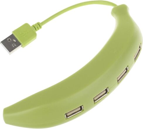 HUB USB Generic ، فاصل USB ، محور USB 4 شركات ، 1 في 4 MINI USB Banana Hub ، 1 من كل 4 من موسع USB لشحن/مزامنة البيانات متوافقة مع الكمبيوتر الشخصي ، الكمبيوتر المحمول ، PS4 (1PCS-GREEN) in Saudi Arabia