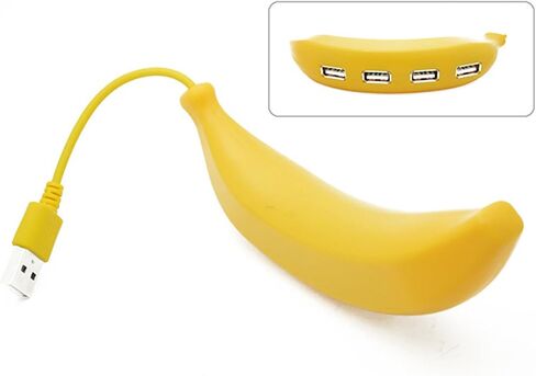 HUB USB Generic ، فاصل USB ، محور USB 4 شركات ، 1 في 4 MINI USB Banana Hub ، 1 من كل 4 من موسع USB لشحن/مزامنة البيانات متوافقة مع الكمبيوتر الشخصي ، الكمبيوتر المحمول ، PS4 (1PCS-GREEN) in Saudi Arabia