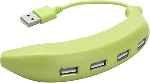 HUB USB Generic ، فاصل USB ، محور USB 4 شركات ، 1 في 4 MINI USB Banana Hub ، 1 من كل 4 من موسع USB لشحن/مزامنة البيانات متوافقة مع الكمبيوتر الشخصي ، الكمبيوتر المحمول ، PS4 (1PCS-GREEN) in Saudi Arabia