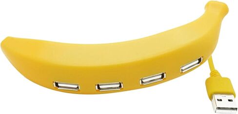 HUB USB Generic ، فاصل USB ، محور USB 4 شركات ، 1 في 4 MINI USB Banana Hub ، 1 من كل 4 من موسع USB لشحن/مزامنة البيانات متوافقة مع الكمبيوتر الشخصي ، الكمبيوتر المحمول ، PS4 (1PCS-GREEN) in Saudi Arabia