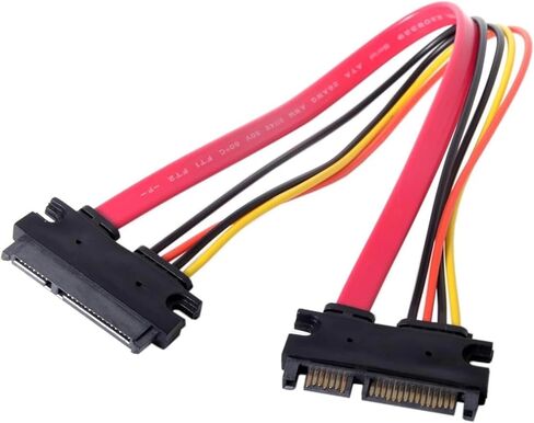 SATA 3.0 22 PIN SATA Extension Cable 7+15 SATA ذكر إلى بيانات الإناث وتمديد الطاقة (0.2 متر) in Saudi Arabia
