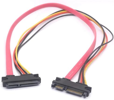 SATA 3.0 22 PIN SATA Extension Cable 7+15 SATA ذكر إلى بيانات الإناث وتمديد الطاقة (0.2 متر) in Saudi Arabia