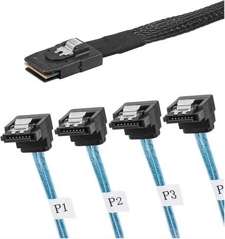 90 درجة M1NI S/AS إلى 4 SATA محول محول M1NI S/AS SFF 8087 6GB إلى 4XSATA CABLE SFF-8087 موصل (1M ، زاوية أسفل) in Saudi Arabia