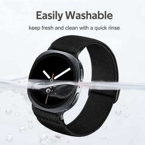 5 Pack Stretchy Watch Band Compatible With Samsung Galaxy Watch 8 Band 40mm 44mm, Samsung Galaxy Watch 8 Classic 46 mm, Elastic Nylon Solo Loop Sport Replacement Strap for Women Men in Kuwait