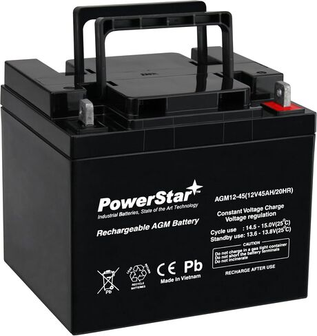 PowerStar® 12V 45AH SLA Battery For CSB EVX12400, GP12380, GP12400, GPL12400. in Saudi Arabia