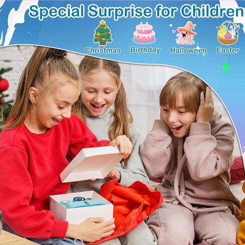 Nreonrick Kids Camera Instant Print, Selfie Digital Instant Cameras, Reversible Lens Mini Toddler Camera with 3 Roll Paper Toys for Boys Girls Age 3-12 in Christmas Birthday 32GB Card(Blue) in Saudi Arabia