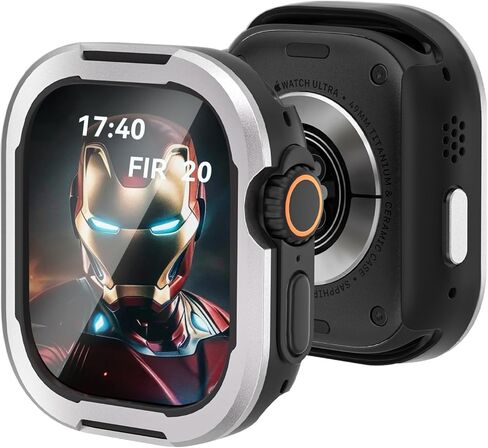 العلبة الوعرة متوافقة مع Apple Watch Series 10 Case 42mm ، وغطاء واقعي مع المصد المعدني وبطانة TPU ، وحامي خفيف الوزن لـ Iwatch ، التيتانيوم in Kuwait