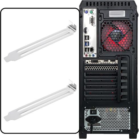 6x PC القياسي PCI توسيع شريحة الكمبيوتر غطاء فتحة فتحة لحالات الكمبيوتر ، 122x18x 21mm in Saudi Arabia