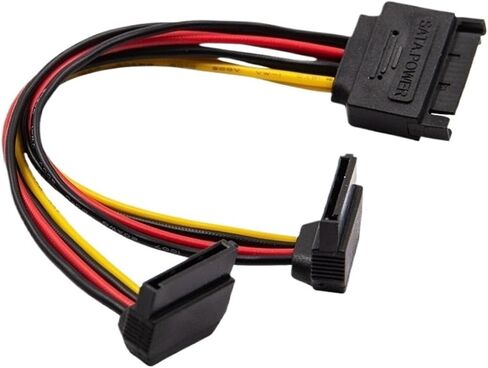 SATA II DISK POWER 15PIN SATA MALE TO 2 15PIN POWER HDD SPLITTER H &*IGH QU> ALITY Y 1 إلى 2 تمديد كابل 15 سم in Kuwait