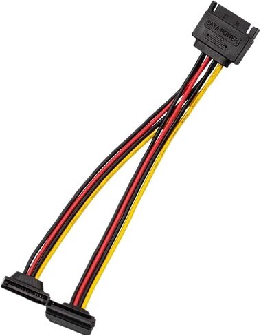 SATA II DISK POWER 15PIN SATA MALE TO 2 15PIN POWER HDD SPLITTER H &*IGH QU> ALITY Y 1 إلى 2 تمديد كابل 15 سم in Kuwait