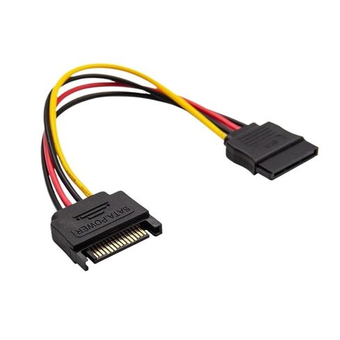 sata 15pin ذكر إلى أنثى SATA صلبة القرص التمديد تمديد الموسع كابو كابو للكمبيوتر HDD SSD كابلات الطاقة 20 سم in Kuwait