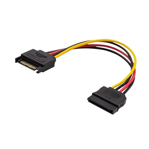 sata 15pin ذكر إلى أنثى SATA صلبة القرص التمديد تمديد الموسع كابو كابو للكمبيوتر HDD SSD كابلات الطاقة 20 سم in Kuwait