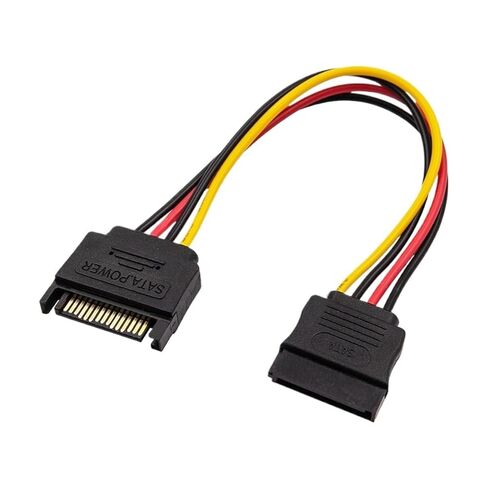 sata 15pin ذكر إلى أنثى SATA صلبة القرص التمديد تمديد الموسع كابو كابو للكمبيوتر HDD SSD كابلات الطاقة 20 سم in Kuwait