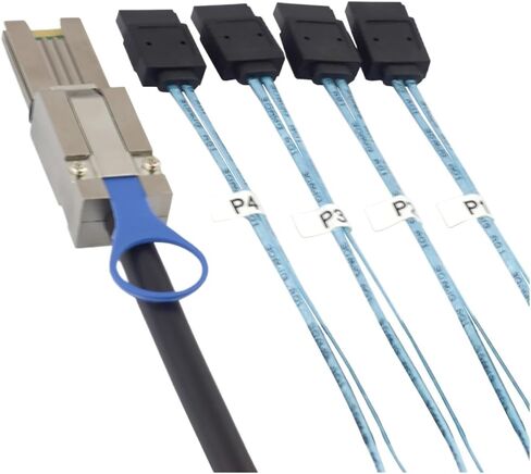 0.5M S/AS 26Pin HD SFF-8088 to 4 SATA 7Pin Female Without Latch Cable in Saudi Arabia