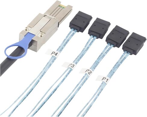 0.5M S/AS 26Pin HD SFF-8088 to 4 SATA 7Pin Female Without Latch Cable in Saudi Arabia