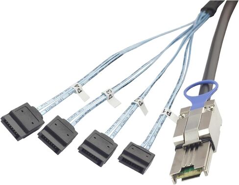 0.5M S/AS 26Pin HD SFF-8088 to 4 SATA 7Pin Female Without Latch Cable in Saudi Arabia