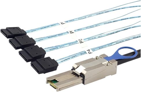 0.5M S/AS 26Pin HD SFF-8088 to 4 SATA 7Pin Female Without Latch Cable in Saudi Arabia