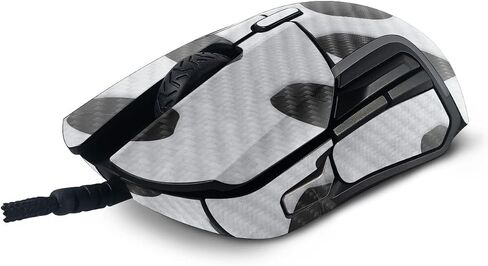 MightySkins Carbon Fiber Skin Compatible with SteelSeries Rival 5 Gaming Mouse - Hockey | Protective, Durable Textured Carbon Fiber Finish | Easy to Apply, Remove, and Change Styles | Made in The USA in Saudi Arabia