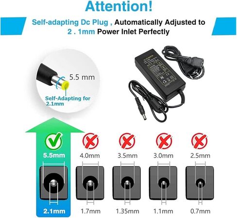 AC110 220V Power Adapter Transformer LED Light Strip 10A DC 5V Power Adapter 2.1mm-2.5mm*5.5mm(US) in Saudi Arabia