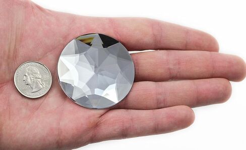50mm Crystal H102 Extra Large Self Adhesive Round Jewels - 2 Pieces in Kuwait