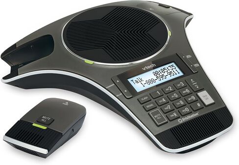 VTech VCS704 ErisStation DECT 6.0 Conference Phone with Four Wireless Mics using Orbitlink Wireless Technology ,Black in Saudi Arabia