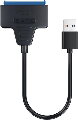 USB 3.0 to SATA Cable USB to SATA III Driver Cable 6Gbps Support 2.5 Inch HDD SSD Hard Drive 22-Pin Adapter(USB 3.0 A- DC3.5-2U) in Saudi Arabia